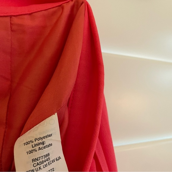 J Crew Accordion Pleated ALine MIDI Skirt Orange RedSize 6 - Picture 2 of 4